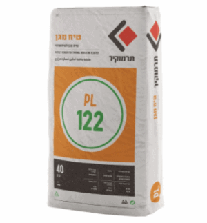 טיח חוץ שכבת מגן PL-122 תרמוקיר-טיח ליישור ע"ג טיח תרמי קלקל – ומונע חדירת מים ומאפשר מעבר אדים