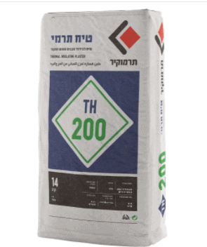 טיח תרמי TH-200 תרמוקיר (שק 14 ק"ג) טיח מבודד למבנים וילות וכדו.