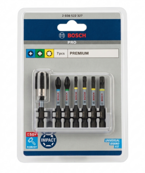 סט ביטים + מוביל 7 יח בוש BOSCH